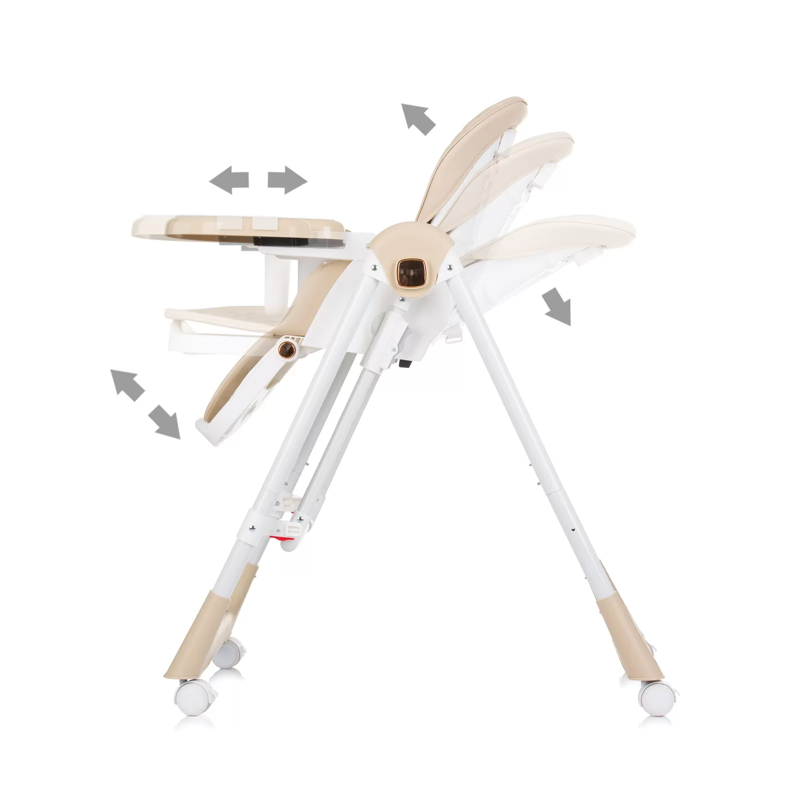 Chipolino MILKSHAKE 2u1 hranilica/ljuljaška Beige 