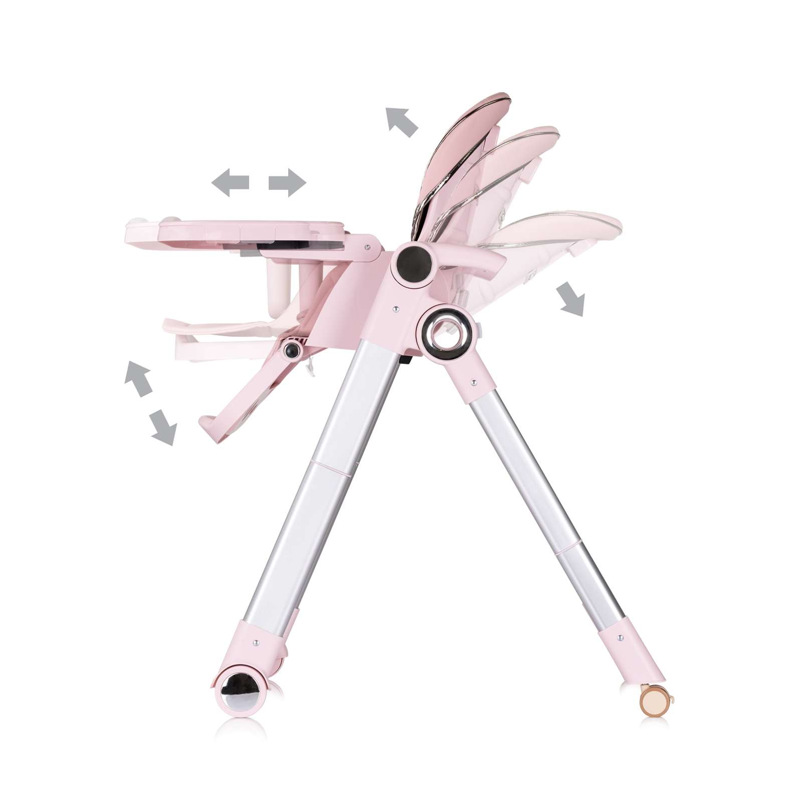 Chipolino SUPER CHEF 2u1 hranilica/ljuljaška Pink 