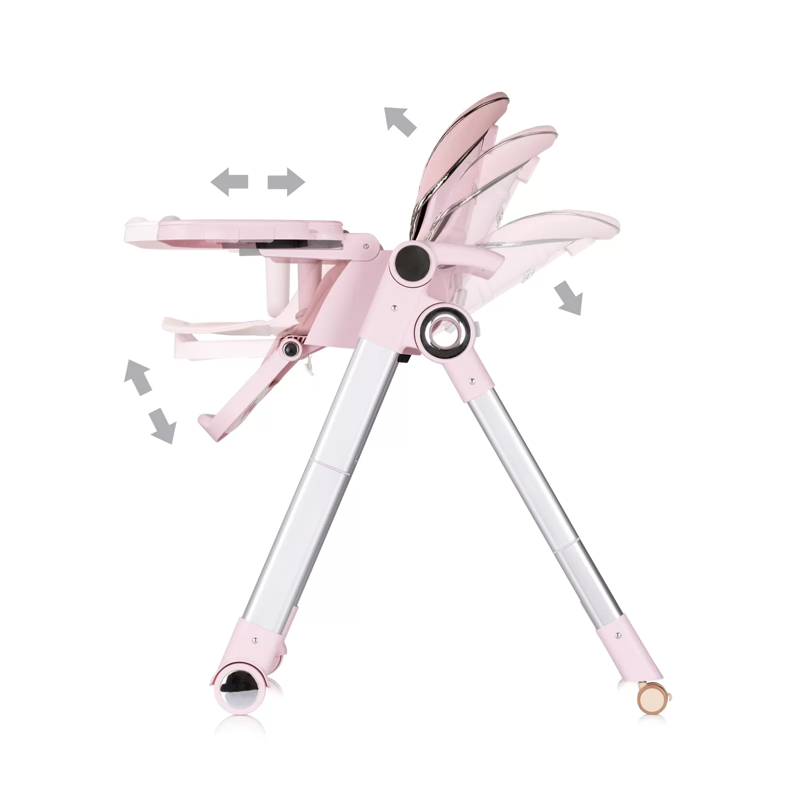 Chipolino SUPER CHEF 2u1 hranilica/ljuljaška Pink 