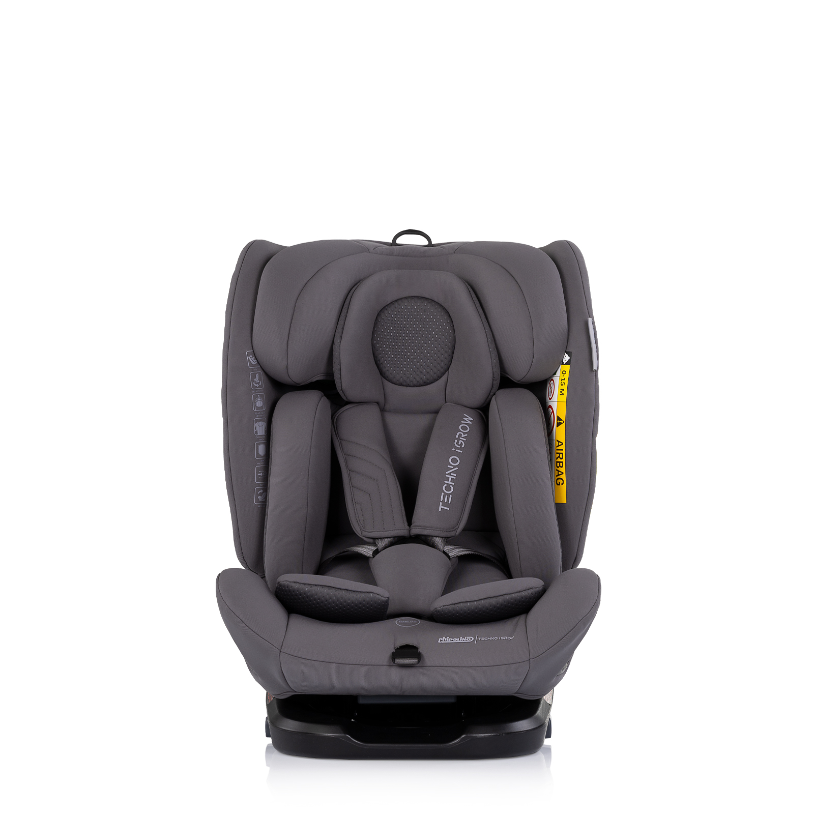 Car seat I-SIZE 40-150 cm ISOFIX 360 Techno iGROW charcoal 