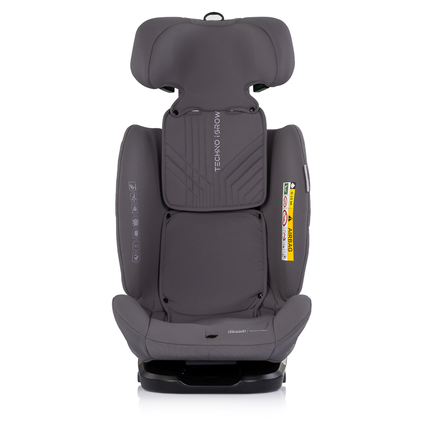 Car seat I-SIZE 40-150 cm ISOFIX 360 Techno iGROW charcoal 