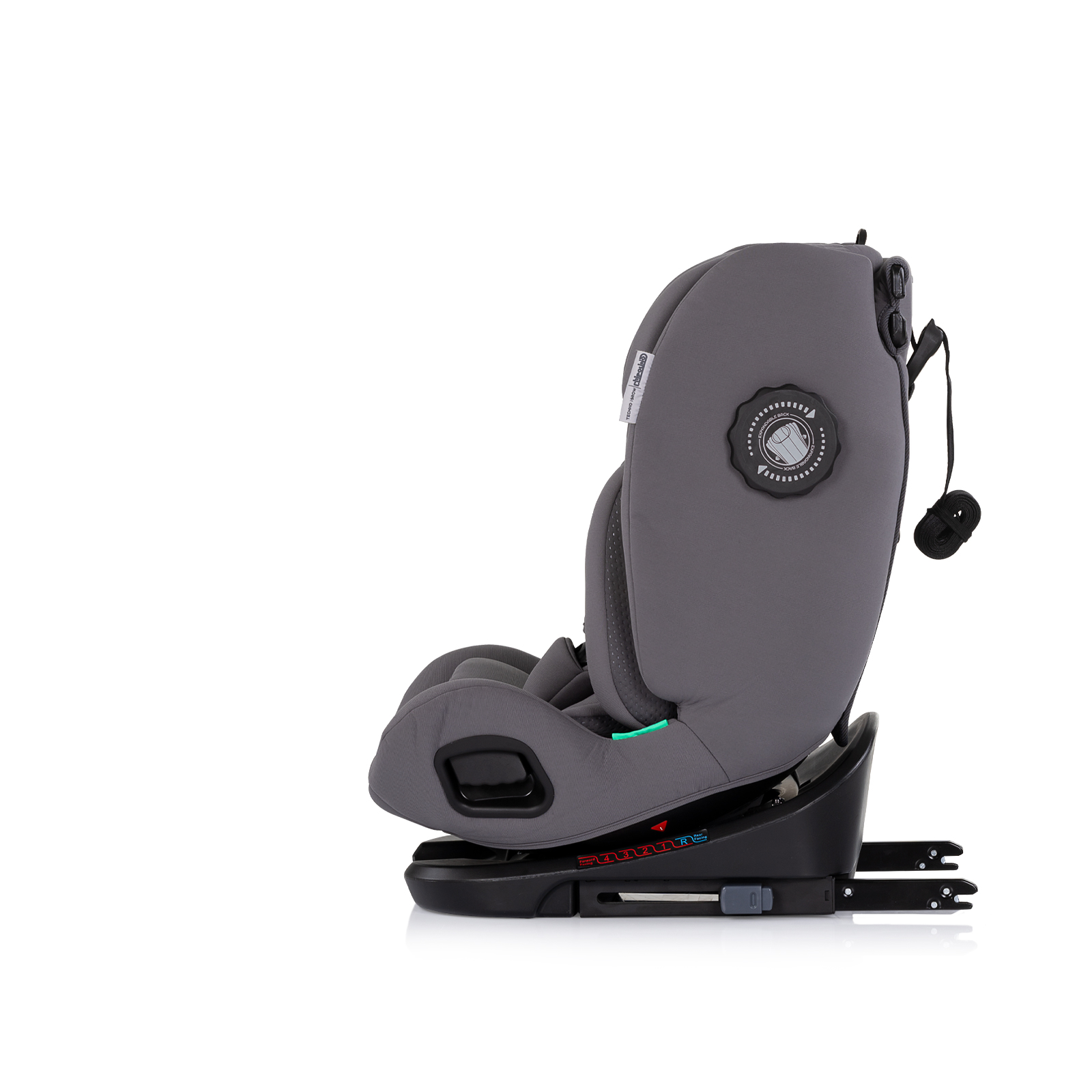 Car seat I-SIZE 40-150 cm ISOFIX 360 Techno iGROW charcoal 