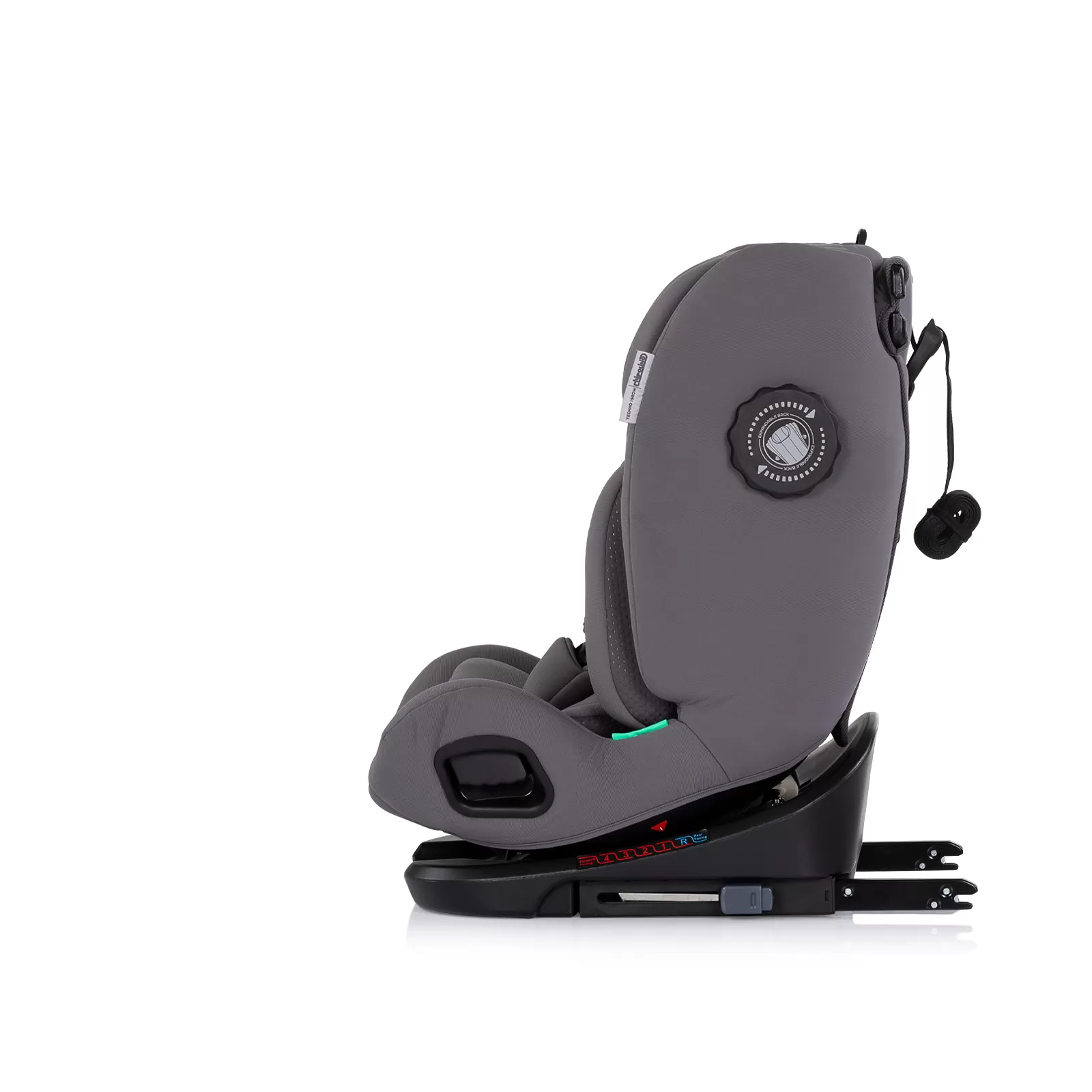 Car seat I-SIZE 40-150 cm ISOFIX 360 Techno iGROW charcoal 