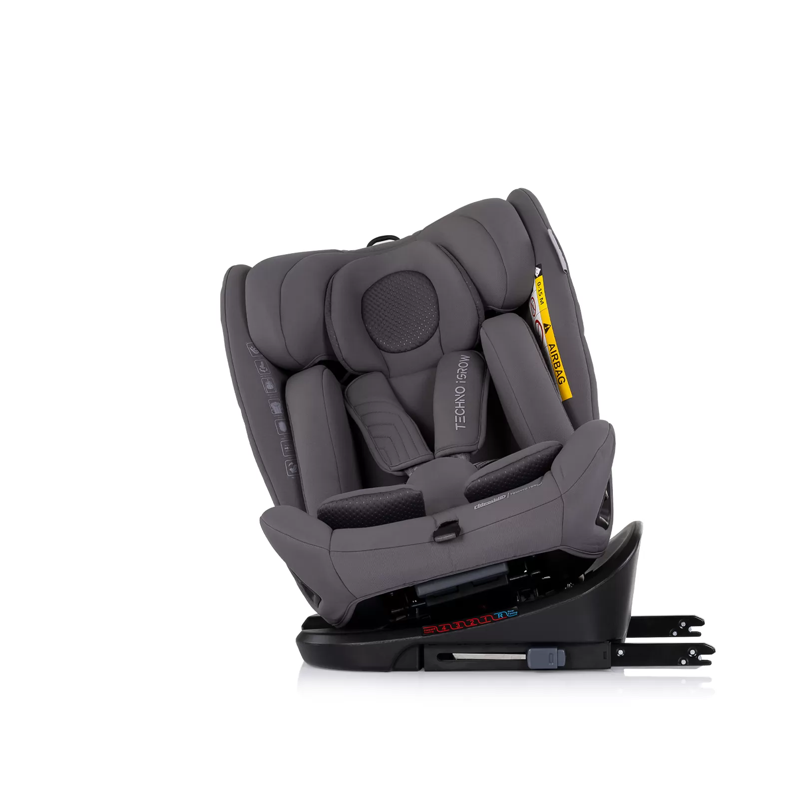 Car seat I-SIZE 40-150 cm ISOFIX 360 Techno iGROW charcoal 