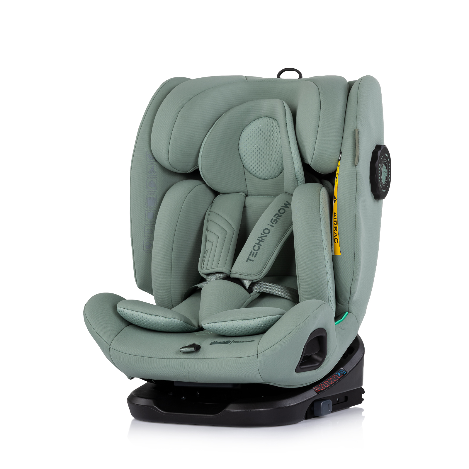 Car seat I-SIZE 40-150 cm ISOFIX 360 Techno iGROW matcha 