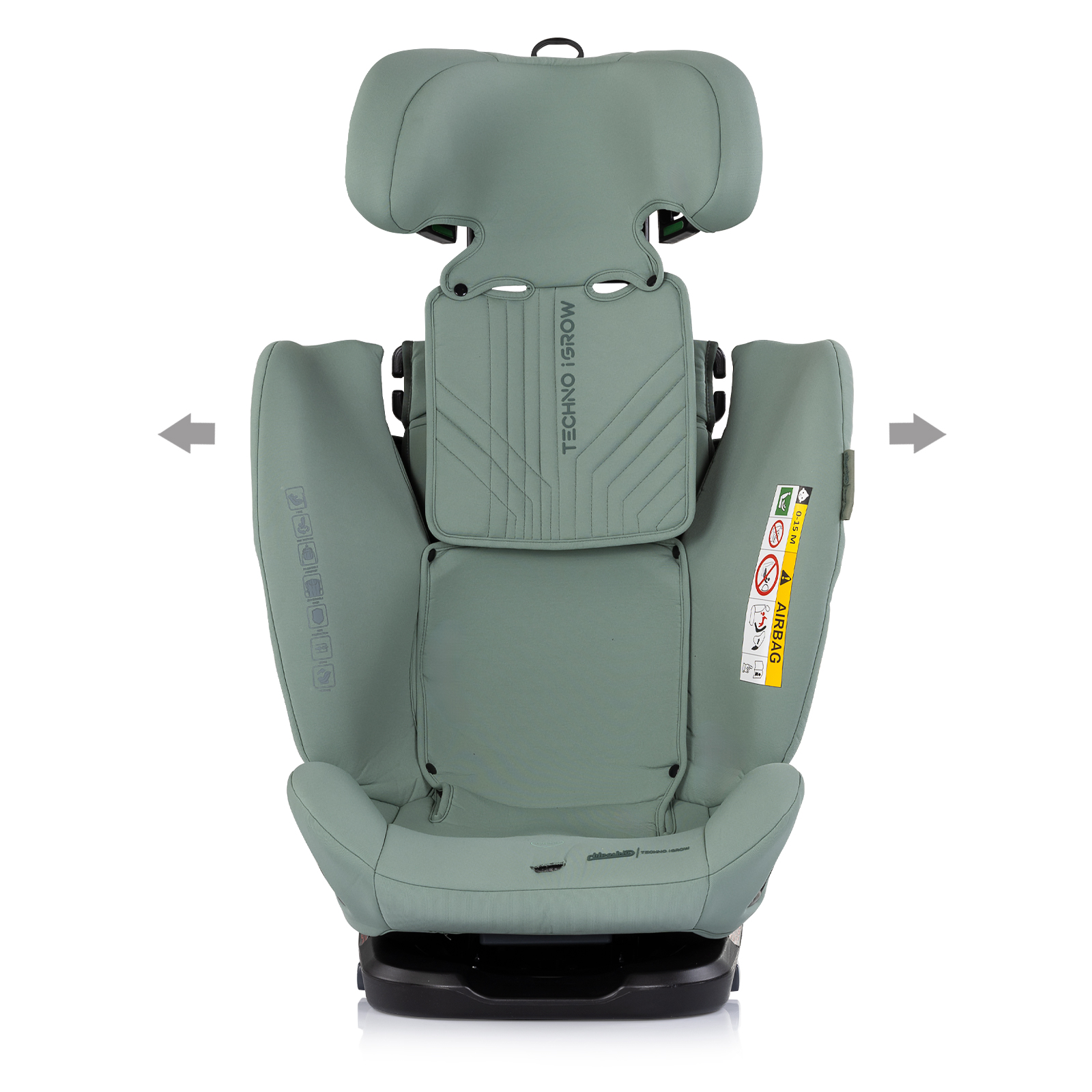 Car seat I-SIZE 40-150 cm ISOFIX 360 Techno iGROW matcha 