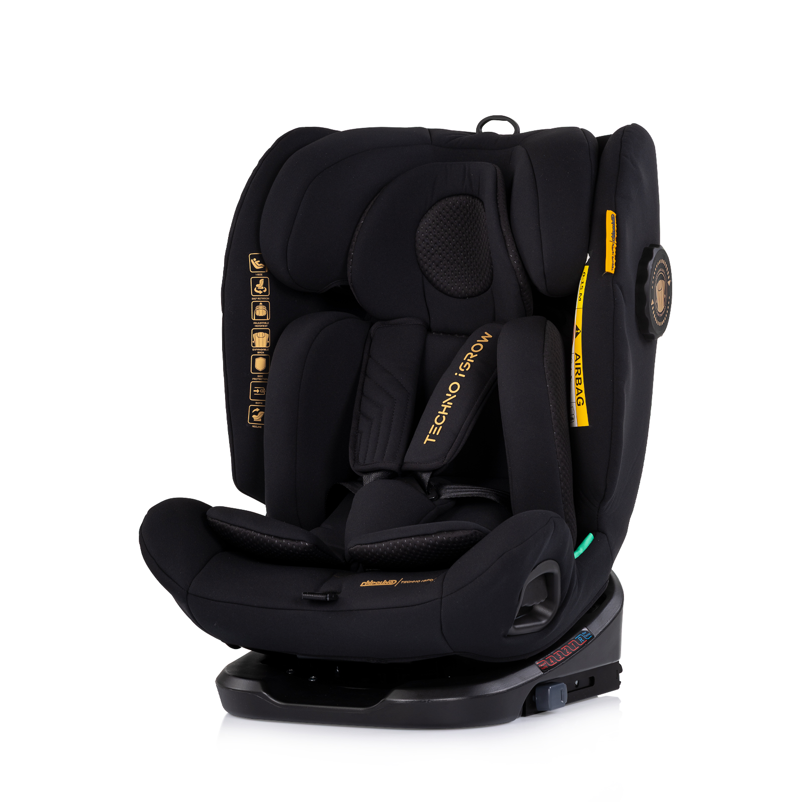 Car seat I-SIZE 40-150 cm ISOFIX 360 Techno iGROW noir 