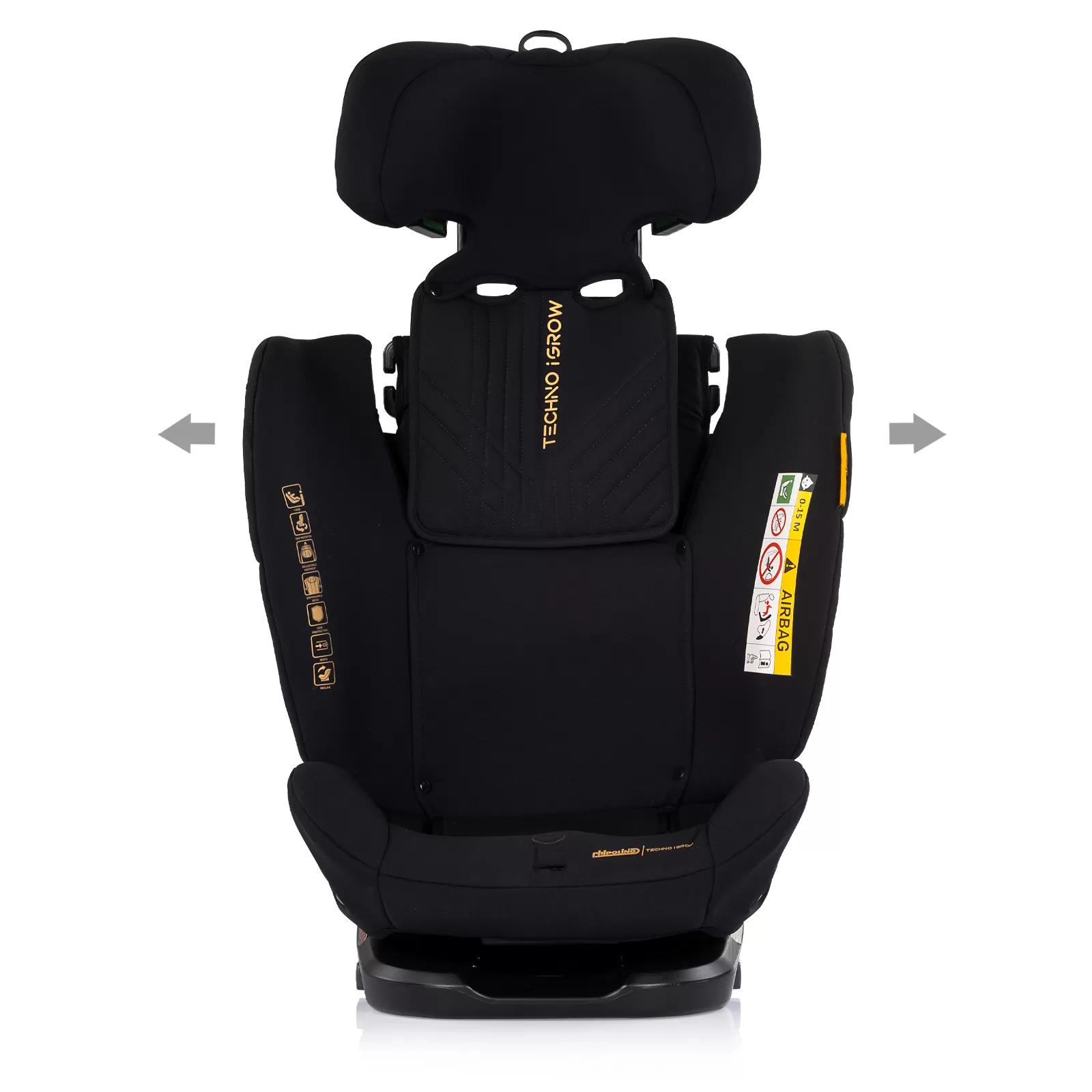 Car seat I-SIZE 40-150 cm ISOFIX 360 Techno iGROW noir 