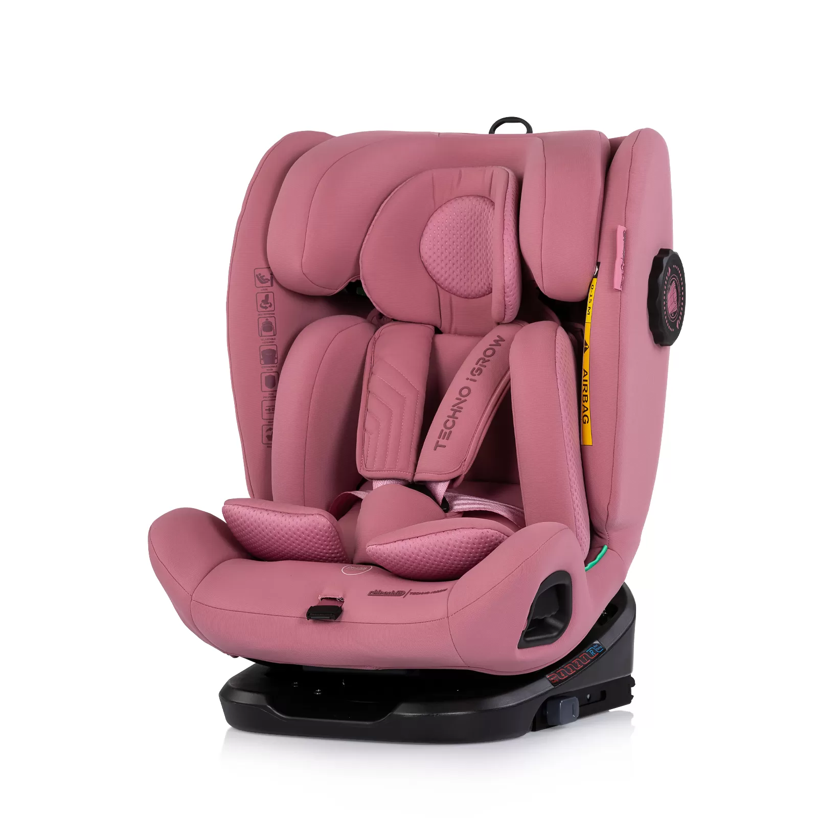 Car seat I-SIZE 40-150 cm ISOFIX 360 Techno iGROW pink 
