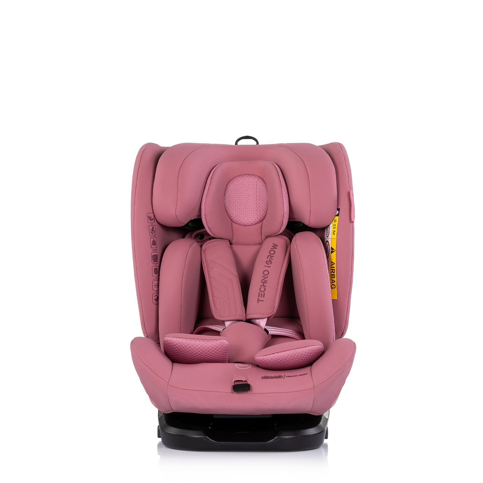 Car seat I-SIZE 40-150 cm ISOFIX 360 Techno iGROW pink 