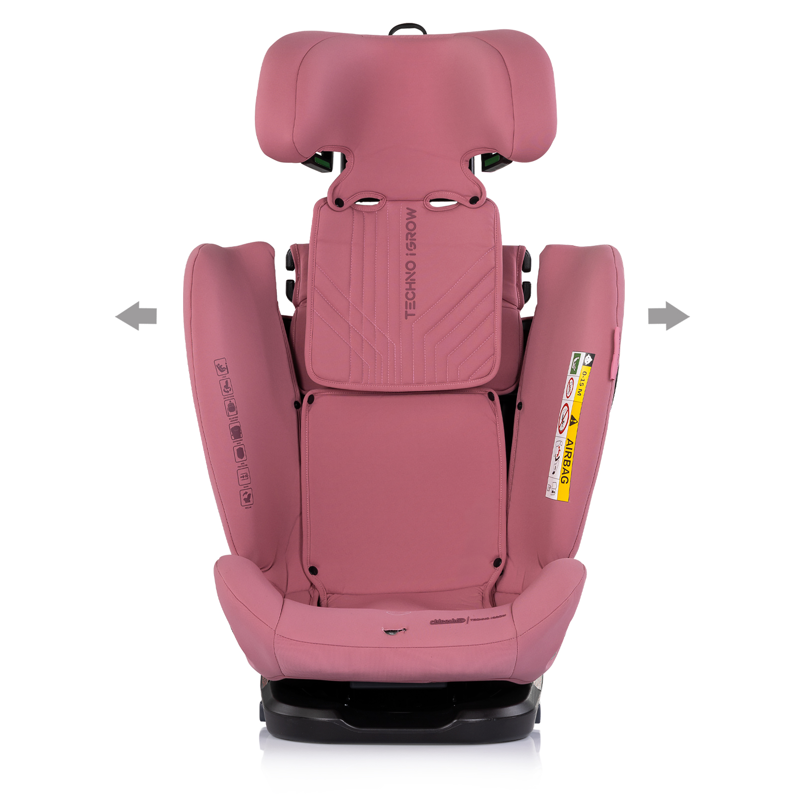 Car seat I-SIZE 40-150 cm ISOFIX 360 Techno iGROW pink 