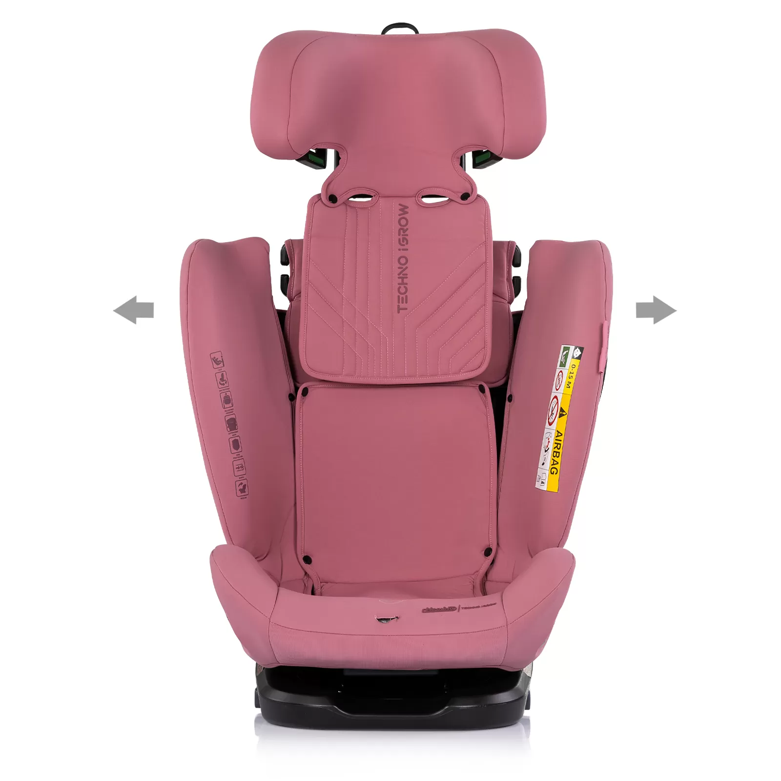 Car seat I-SIZE 40-150 cm ISOFIX 360 Techno iGROW pink 