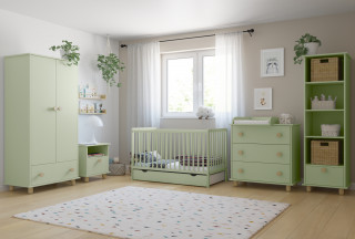 Komoda za bebe Lumi Mint 