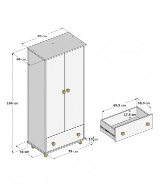 Garderober Lumi Mint 