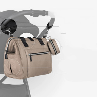 Torba za mame Kikka Boo Premium MAXI Beige 