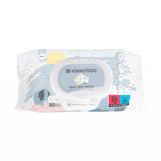 Kikka Boo Vlažne maramice za bebe 80 pcs Cotton seeds & Chamomile sa poklopcem 