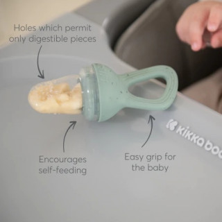 Kikka Boo Silikonska mljackalica za hranu Platinum Sage 