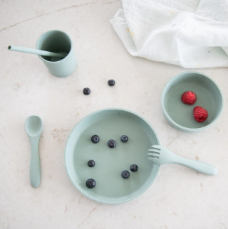 Kikka Boo Silikonski set za hranjenje 5 delova Platinum Sage 