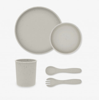 Kikka Boo Silikonski set za hranjenje 5 delova Platinum Sand 