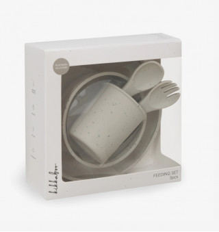 Kikka Boo Silikonski set za hranjenje 5 delova Platinum Sand 