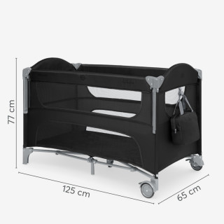 Kikka Boo Premium Milky Way sa spustajucom stranicom i rancem - Black - 2 nivoa 