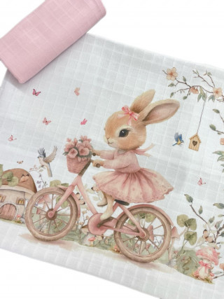 Muslin prerkivac Roze Zeka 80x80cm - 2kom 