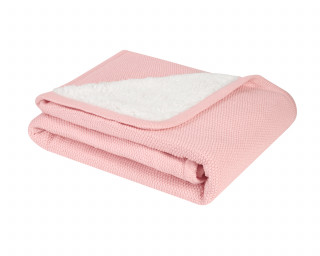 Kikka Boo Pleteno dvostrano baby ćebence 75x100 Dream Big Pink 
