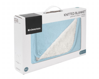 Kikka Boo Pleteno dvostrano baby ćebence 75x100 Dream Big Blue 