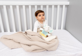 Kikka Boo Pleteno dvostrano baby ćebence 75x100 Dream Big Beige 