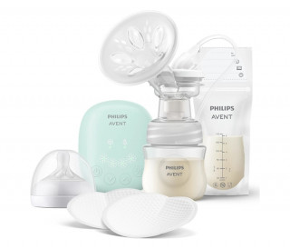AVENT ELEKTRICNA PUMPICA ZA IZMAZANJE - ESSENTIAL (5 x KESICE ZA ODLAGANJE MLEKA, 4 x TUFERI) 