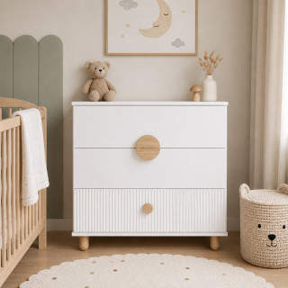 Komoda za bebe LOFT White 