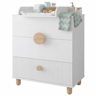 Komoda za bebe LOFT White 