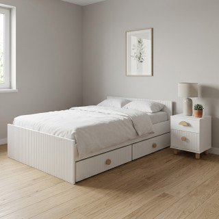 Noćni Ormarić LOFT White 