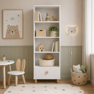 Polica za knjige Loft White 