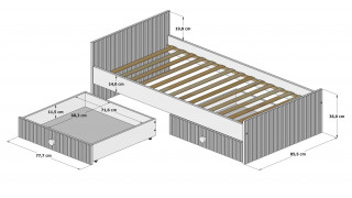 Dečiji krevet Loft White 