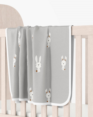 Pamučni interlok prekrivač Rabbit 