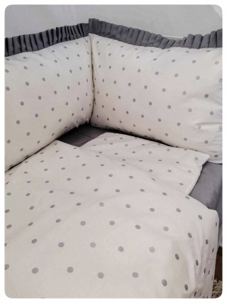 Posteljina Grey Dots 