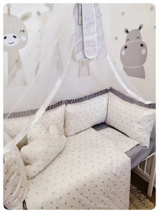Posteljina Grey Dots 
