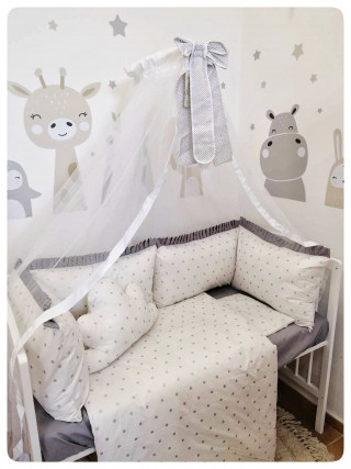 Posteljina Grey Dots 
