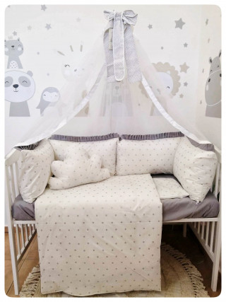 Posteljina Grey Dots 