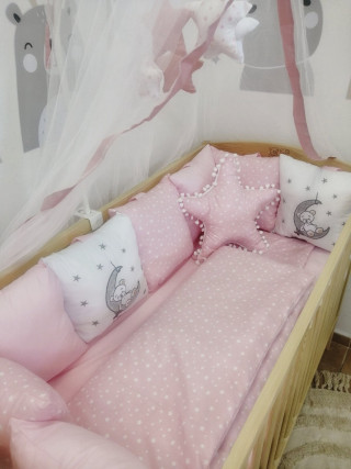 Posteljina pink Bear 