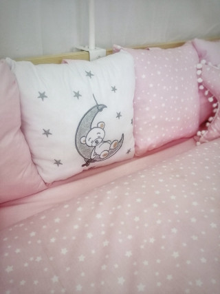 Posteljina pink Bear 
