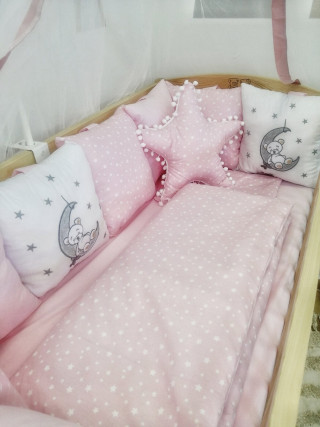 Posteljina pink Bear 