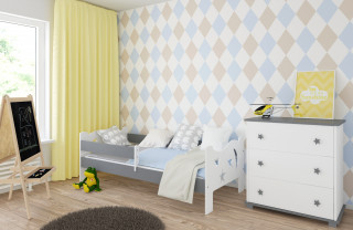 Dečiji krevet Kamil White/Grey 