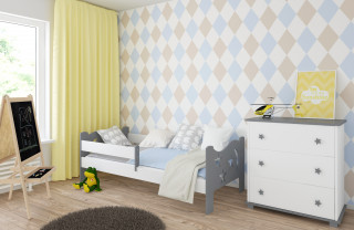 Dečiji krevet Kamil Grey/White 