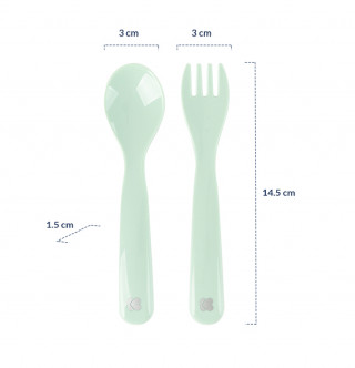 Kikka Boo set kašika i viljuška Gloosy Mint 