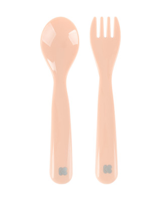 Kikka Boo set kašika i viljuška Gloosy Pink 