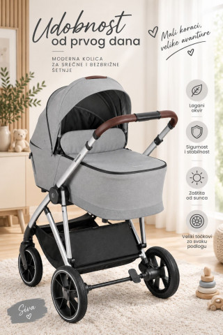 Kikka Boo Chiara Premium Grey 3u1 