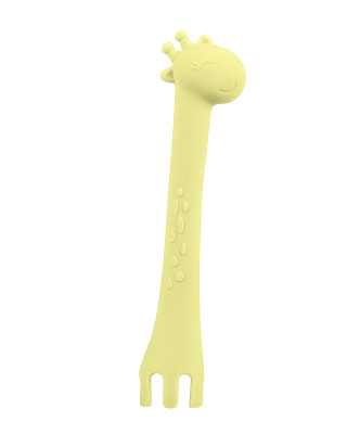 Kikka Boo silikonska kašika Giraffe Yellow 