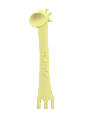 Kikka Boo silikonska kašika Giraffe Yellow 
